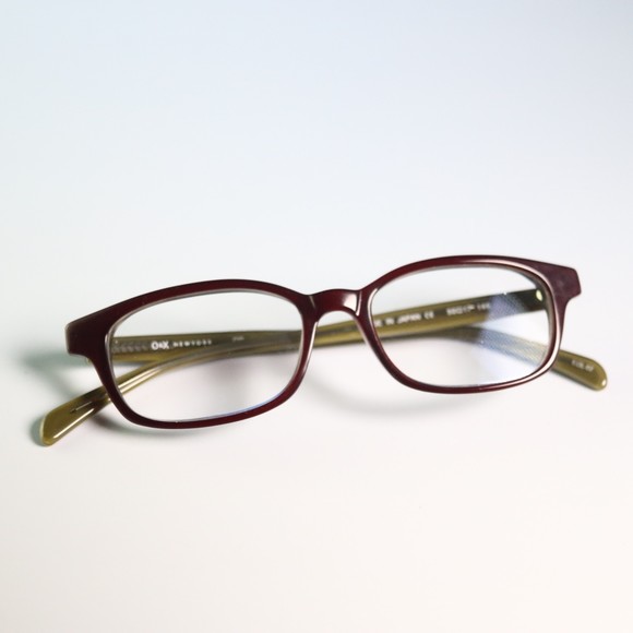 O&X OP-106U 50-17 148 eyeglasses red olive rectangle full frame N13 - Picture 5 of 9